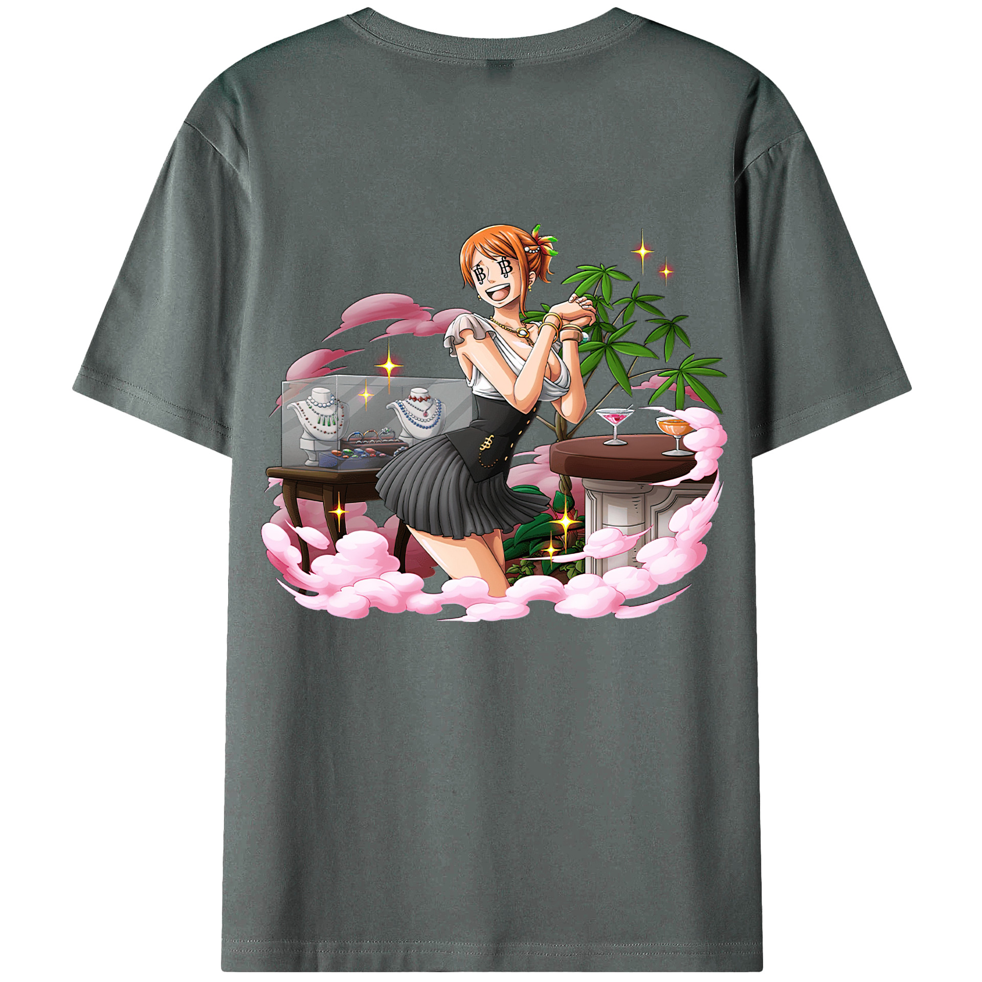 ワンピース ナミ ONE PIECE Nami 綿100％半袖Tシャツ（背面プリント）